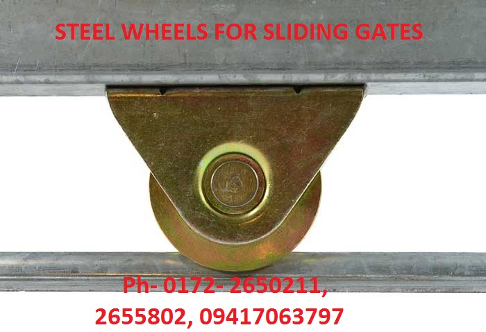 Steel wheels for sliding gates
