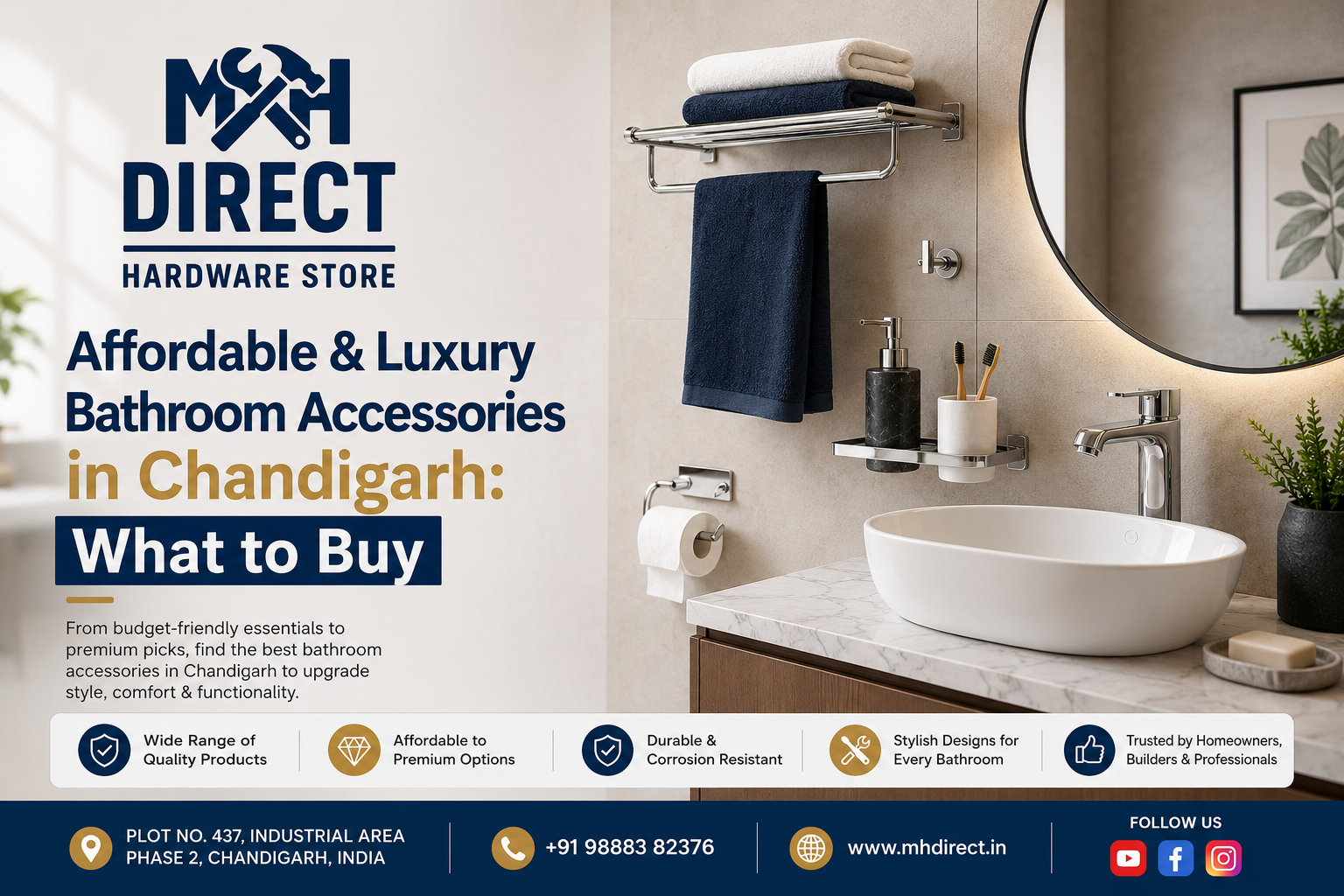Bathroom accessories in Chandigarh